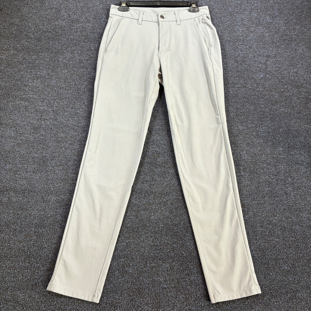 Lululemon ABC Slim-Fit 5-Pocket Warpstreme Pants Mens 28 Grey Chino Performance